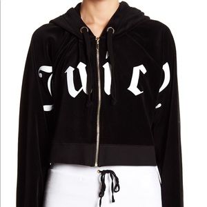 Juicy Couture Cropped Bell Sleeve Velour Jacket